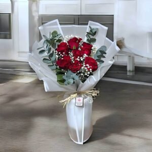 7 Red roses bouquet