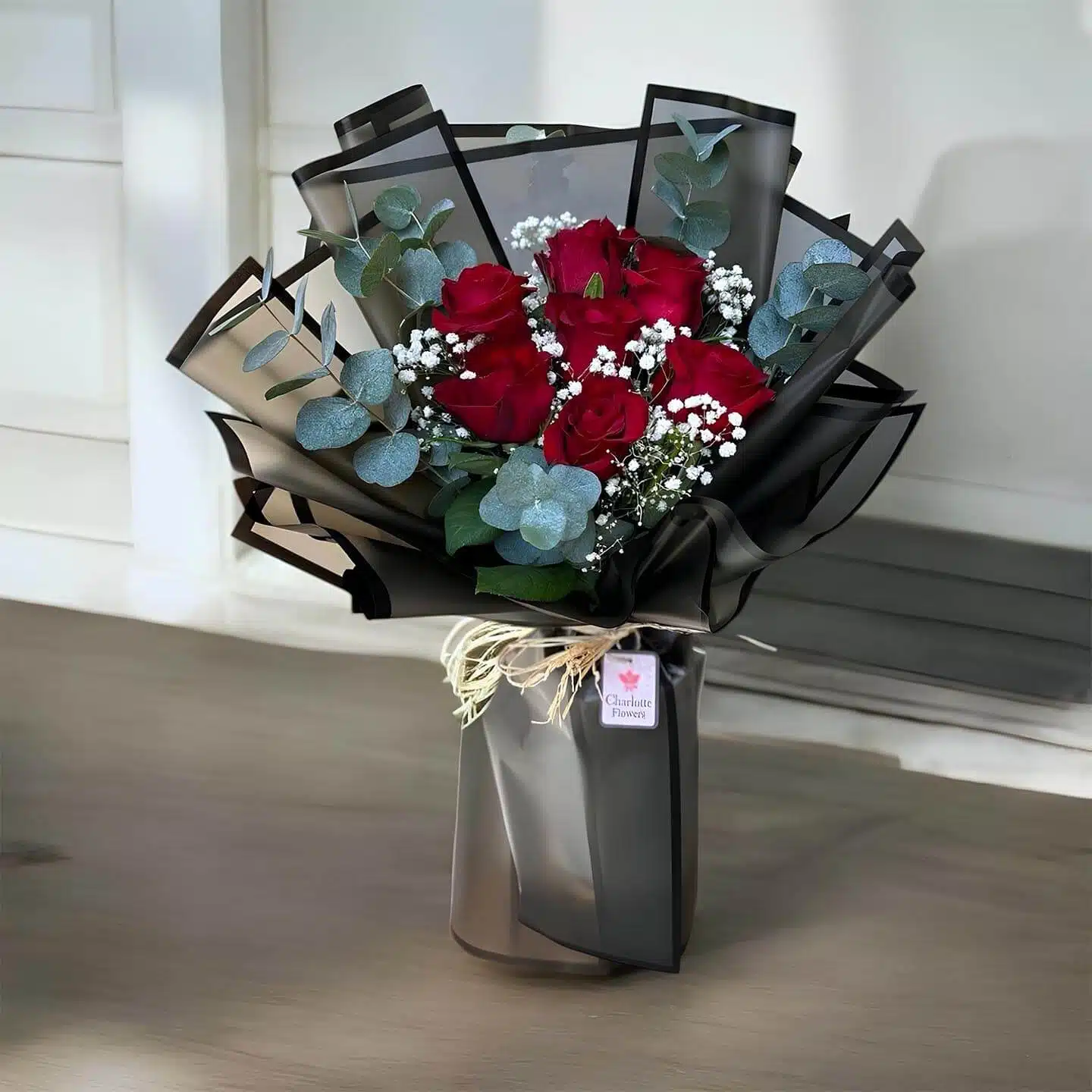 7 Red Roses Flower Bouquet